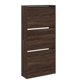 Armoire à chaussures chêne marron 60x21x125,5cm bois ingénierie