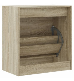 Armoire à chaussures chêne sonoma 60x34x63,5 cm bois ingénierie