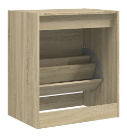 Armoire à chaussures chêne sonoma 60x42x69 cm bois d'ingénierie