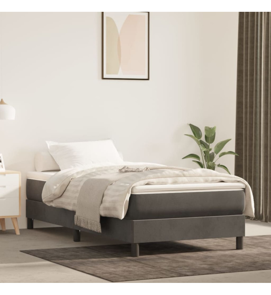 Matelas de lit à ressorts ensachés Gris foncé 80x200x20 cm Matelas de lit à ressorts ensachés Gris foncé 80x200x20 cm