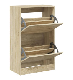 Armoire à chaussures chêne sonoma 60x34x96,5 cm bois ingénierie