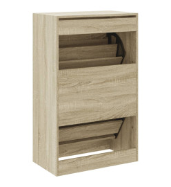 Armoire à chaussures chêne sonoma 60x34x96,5 cm bois ingénierie