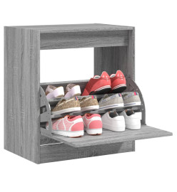 Armoire à chaussures sonoma gris 60x42x69 cm bois d'ingénierie