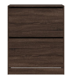 Armoire à chaussures chêne marron 80x34x96,5 cm bois ingénierie