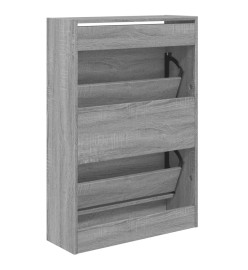 Armoire à chaussures sonoma gris 60x21x87,5 cm bois ingénierie