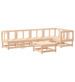 Salon de jardin 6 pcs Bois de pin massif