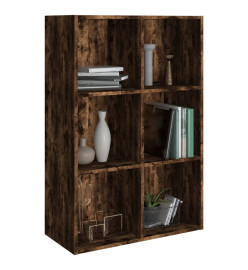 Bibliothèque/Buffet Chêne fumé 66x30x98 cm Bois d'ingénierie