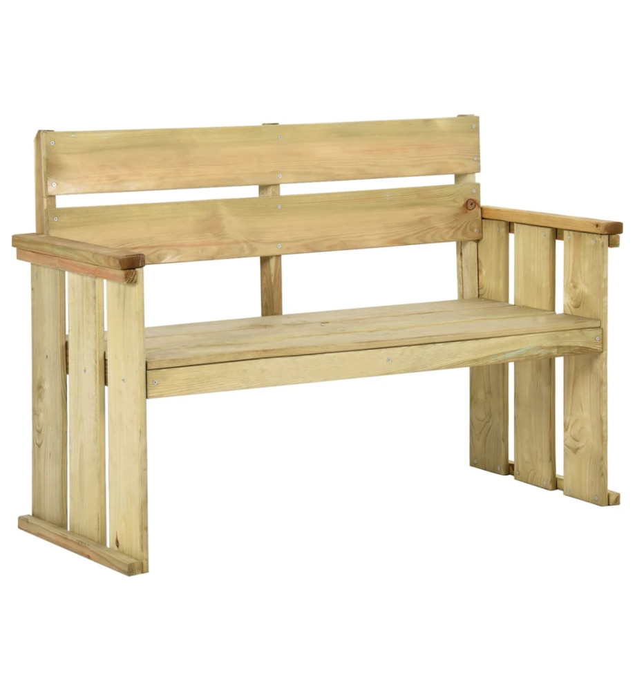 Banc de jardin 121 cm Bois de pin imprégné Banc de jardin 121 cm Bois de pin imprégné