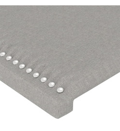 Tête de lit à LED Gris clair 144x5x118/128 cm Tissu