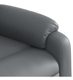 Fauteuil de massage inclinable électrique gris similicuir