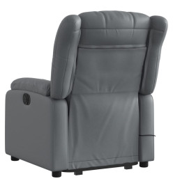 Fauteuil inclinable de massage électrique gris similicuir