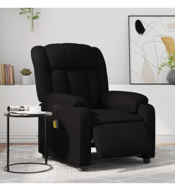 Fauteuil de massage inclinable électrique noir similicuir