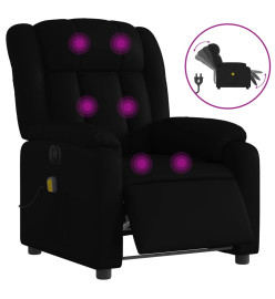 Fauteuil de massage inclinable électrique noir similicuir