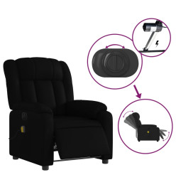 Fauteuil de massage inclinable électrique noir similicuir