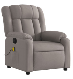 Fauteuil de massage inclinable électrique Taupe Tissu