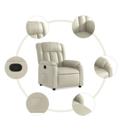 Fauteuil inclinable Crème Similicuir