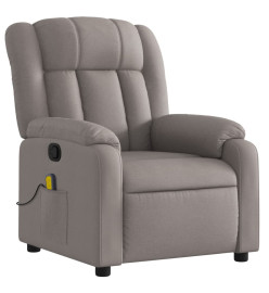 Fauteuil de massage inclinable Taupe Tissu