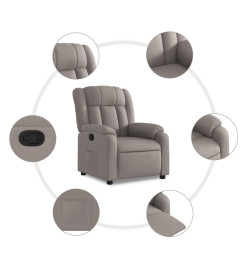 Fauteuil de massage inclinable Taupe Tissu