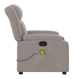 Fauteuil de massage inclinable Taupe Tissu