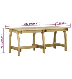 Mobilier de salle à manger de jardin 4 pcs Bois de pin imprégné