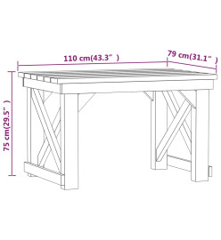 Meubles de salle à manger de jardin 3 pcs Bois de pin imprégné
