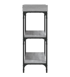 Table console avec étagères sonoma gris 100x30x80 cm