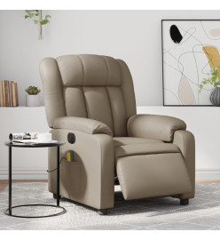 Fauteuil de massage inclinable électrique cappuccino similicuir