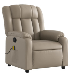 Fauteuil de massage inclinable électrique cappuccino similicuir