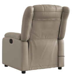 Fauteuil de massage inclinable électrique cappuccino similicuir