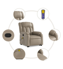 Fauteuil inclinable de massage Cappuccino Similicuir