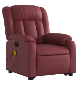 Fauteuil inclinable de massage électrique rouge bordeaux