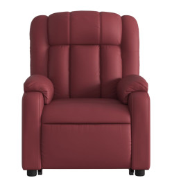 Fauteuil inclinable de massage électrique rouge bordeaux