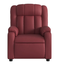 Fauteuil de massage inclinable électrique rouge bordeaux