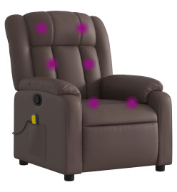 Fauteuil de massage inclinable Marron Similicuir