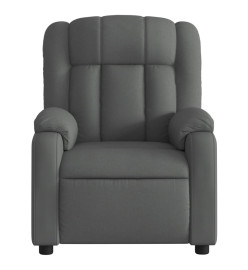 Fauteuil inclinable de massage électrique gris foncé tissu