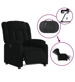 Fauteuil inclinable électrique Noir Tissu