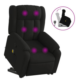 Fauteuil de massage inclinable Noir Tissu