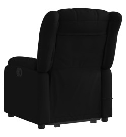 Fauteuil de massage inclinable Noir Tissu