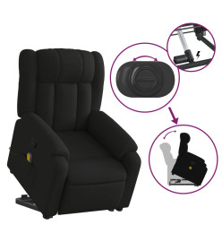 Fauteuil de massage inclinable Noir Tissu