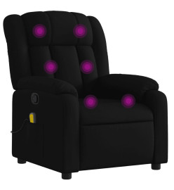 Fauteuil de massage inclinable Noir Tissu