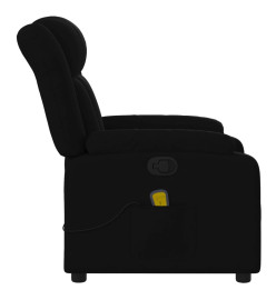 Fauteuil de massage inclinable Noir Tissu