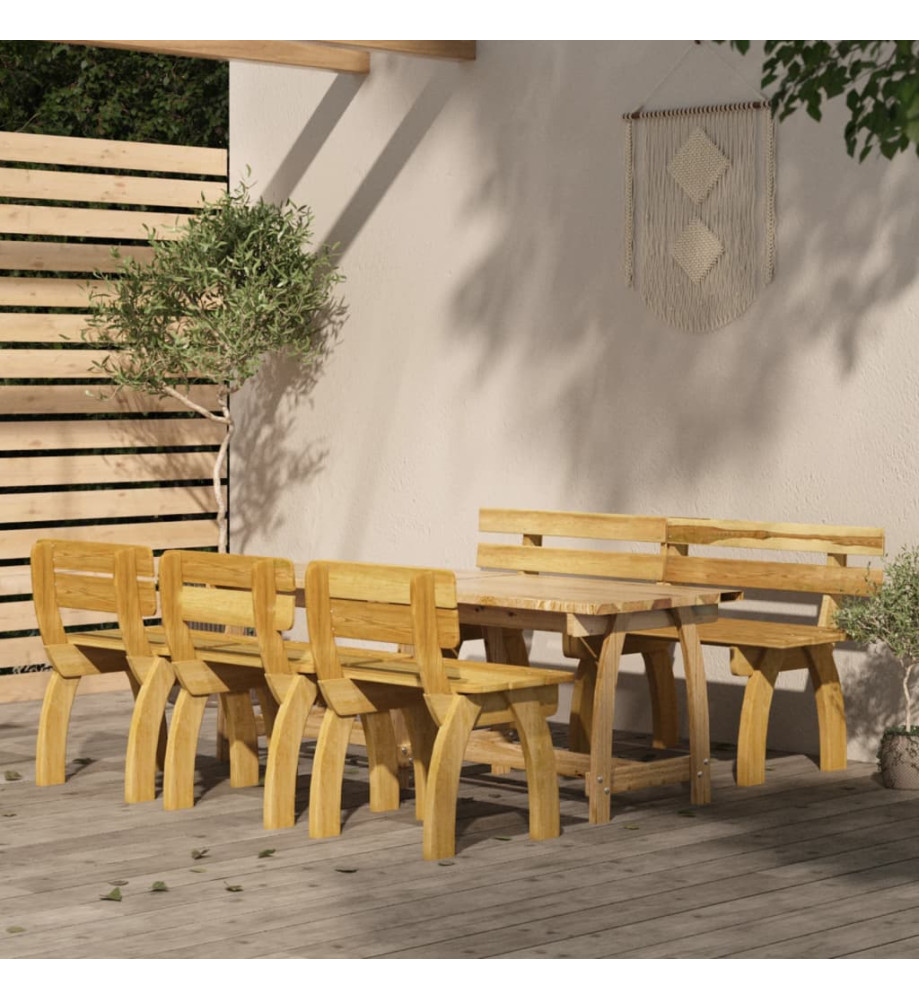 Mobilier de salle à manger de jardin 5 pcs Bois de pin imprégné Mobilier de salle à manger de jardin 5 pcs Bois de pin imprégné