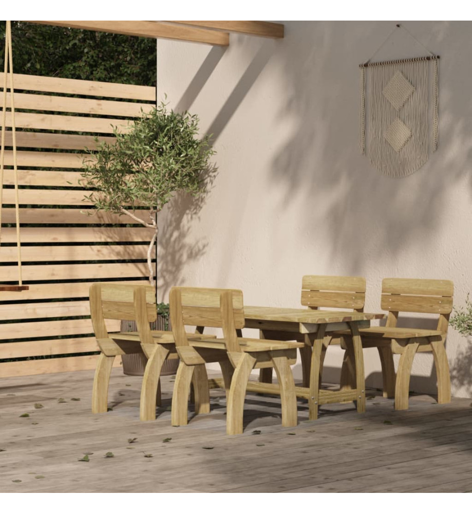 Mobilier de salle à manger de jardin 5 pcs Bois de pin imprégné Mobilier de salle à manger de jardin 5 pcs Bois de pin imprégné