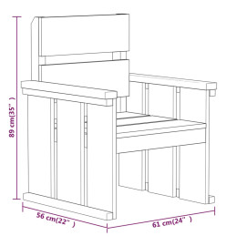 Mobilier de salle à manger de jardin 4 pcs Bois de pin imprégné