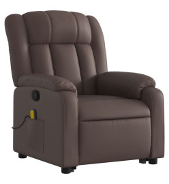 Fauteuil inclinable de massage Marron Similicuir