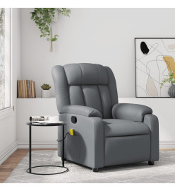 Fauteuil de massage inclinable Gris Similicuir