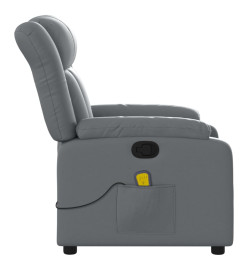 Fauteuil de massage inclinable Gris Similicuir