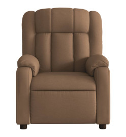 Fauteuil inclinable de massage électrique marron tissu