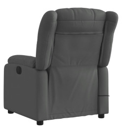 Fauteuil de massage inclinable Gris foncé Tissu