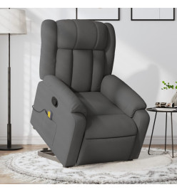 Fauteuil de massage inclinable Gris foncé Tissu